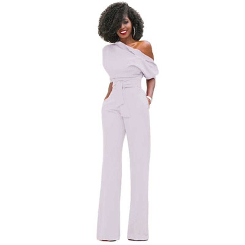 Drune | Schulterloser, Eleganter Jumpsuit Mit Gürtel Für Damen