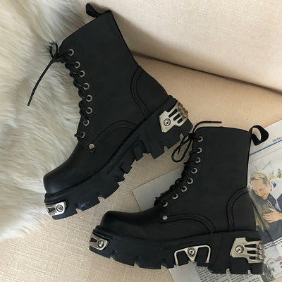 Drune | Damen Stiefeletten Damen Motorradstiefel