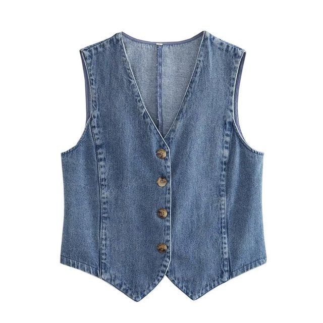 Drune | Damen Blaue Jeansjacke