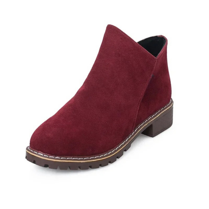 Damen Stiefeletten Wildleder Stil Drune