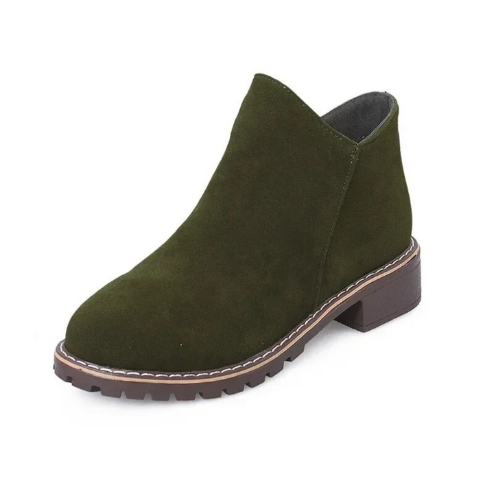 Damen Stiefeletten Wildleder Stil Drune