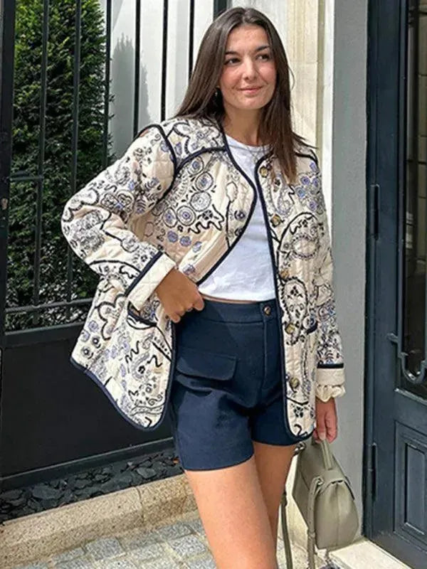 Drune | Damen Baumwollgequilteter Mantel