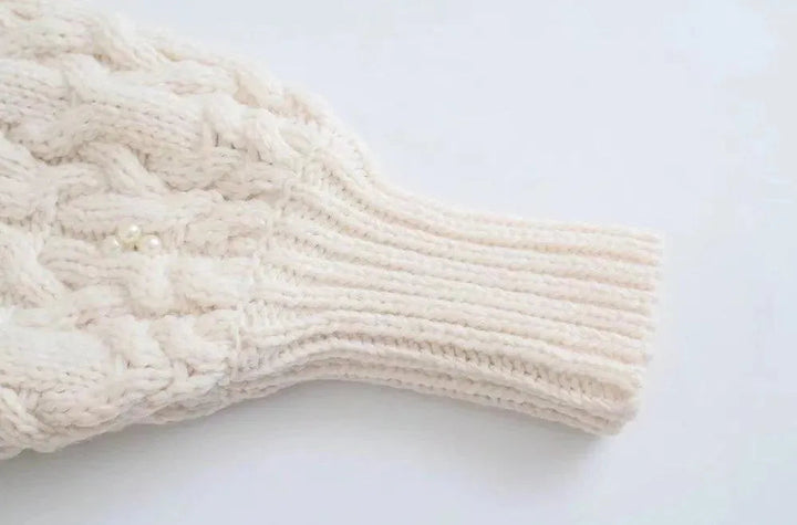 Drune | Crop Weinlese Strickjackes Pullover