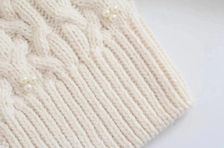 Drune | Crop Weinlese Strickjackes Pullover