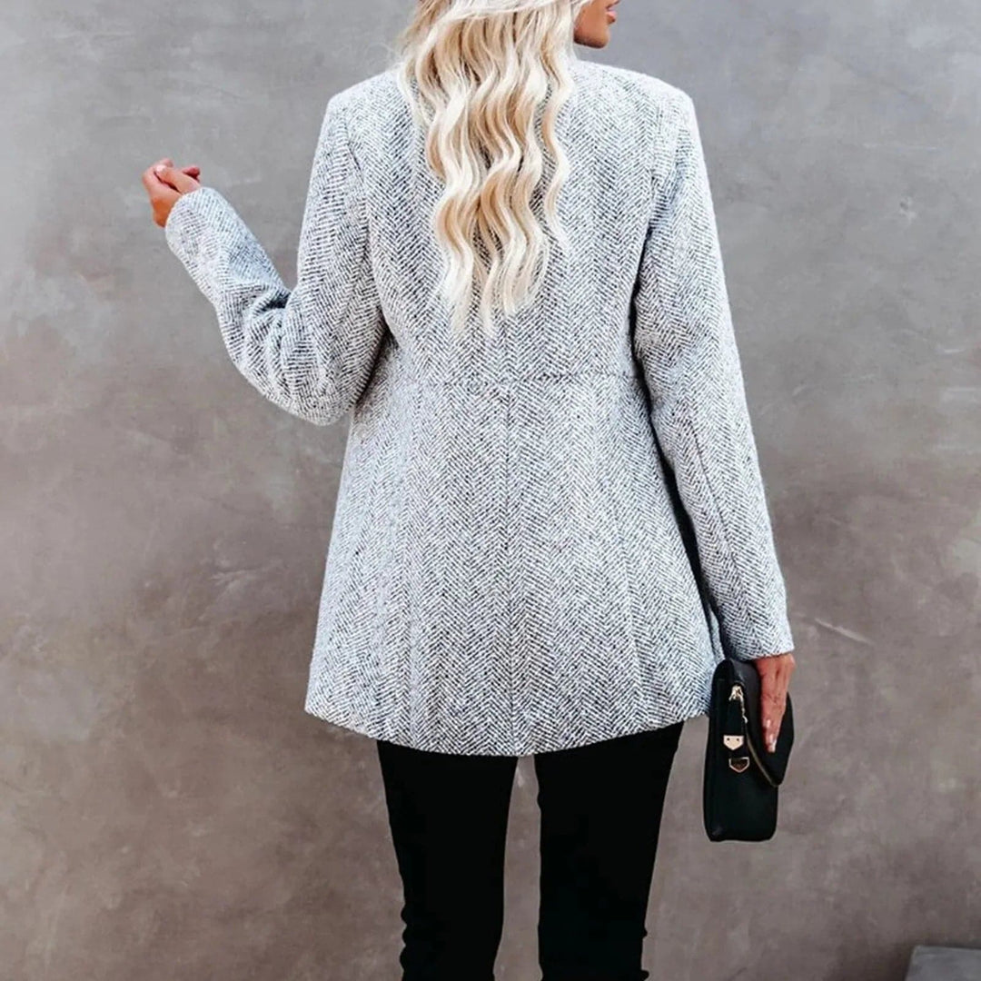 Drune | Zeitlose Offene Jacke Tweedstruktur Moderne Eleganz