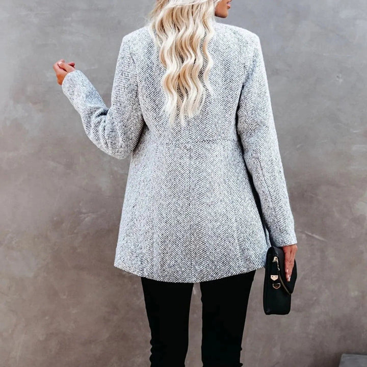 Drune | Zeitlose Offene Jacke Tweedstruktur Moderne Eleganz