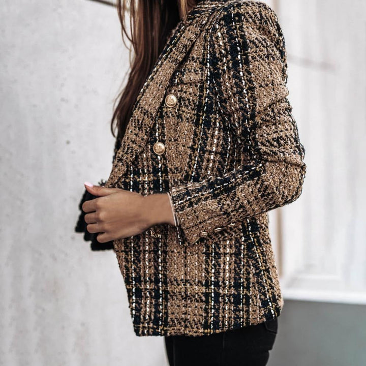 Drune - Karierter modischer Blazer mit seitlichen Taschen