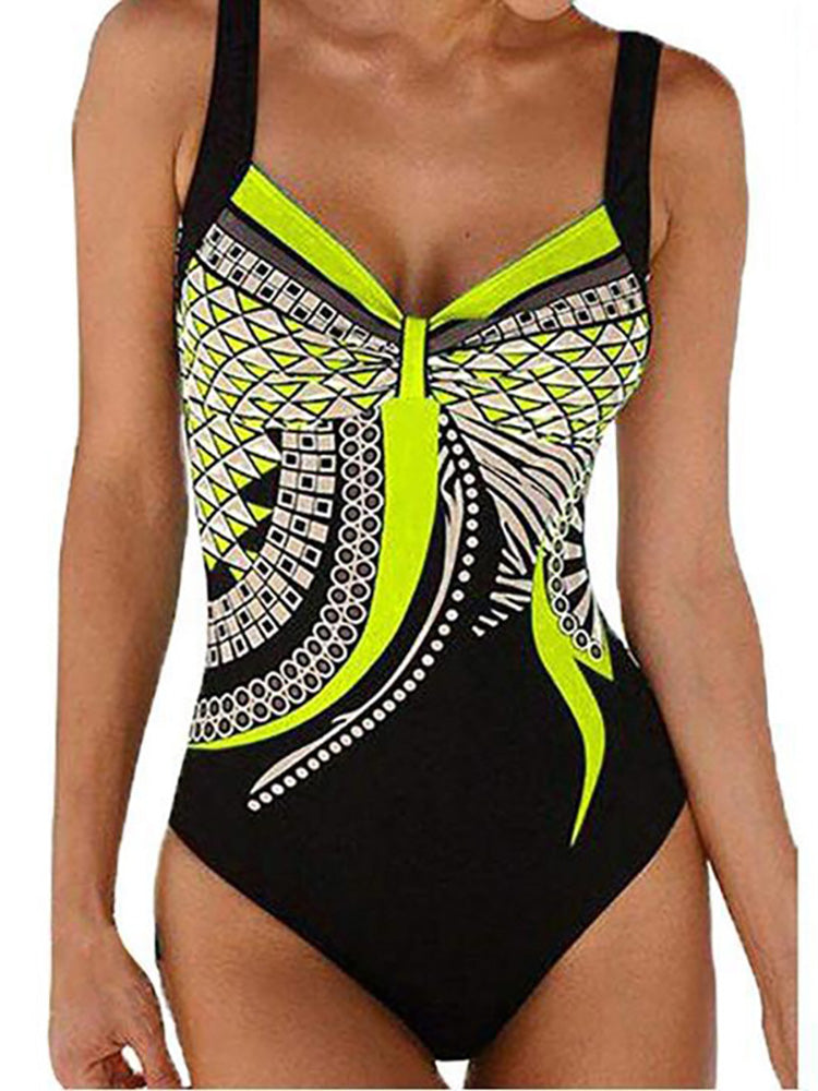Drune | Damen Kombinierter Badeanzug Push Up Sexiger Badeanzug