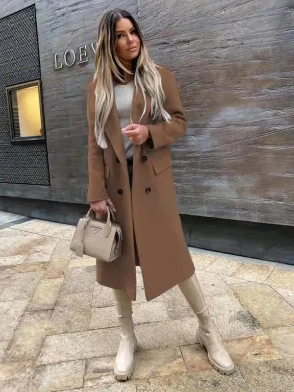 Drune | Damen Doppelreiher Wollmantel