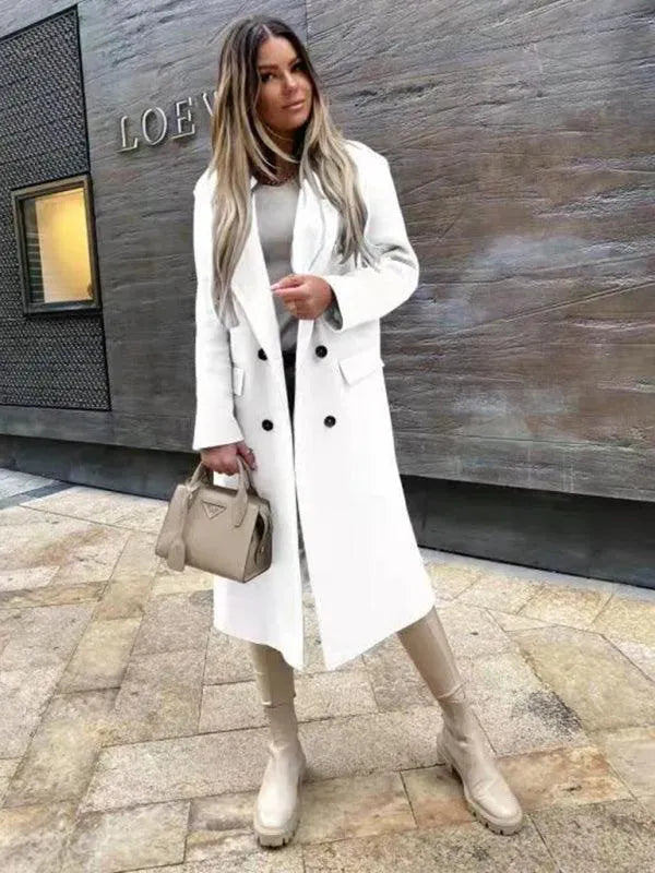 Drune | Damen Doppelreiher Wollmantel