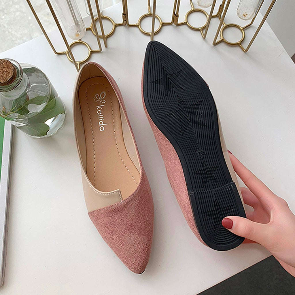 Drune | Damen Splice Farbe Mule Loafers Spitz Zehe