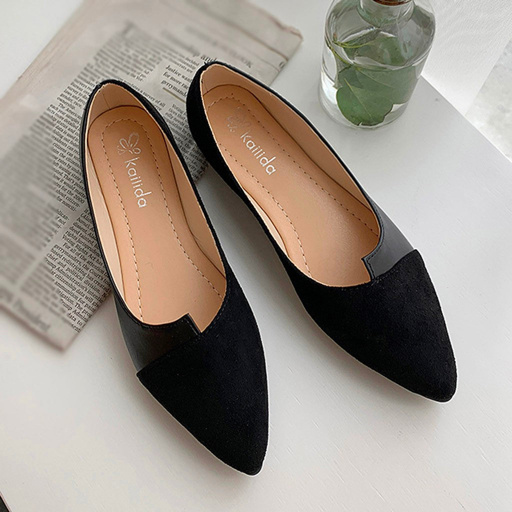 Drune | Damen Splice Farbe Mule Loafers Spitz Zehe