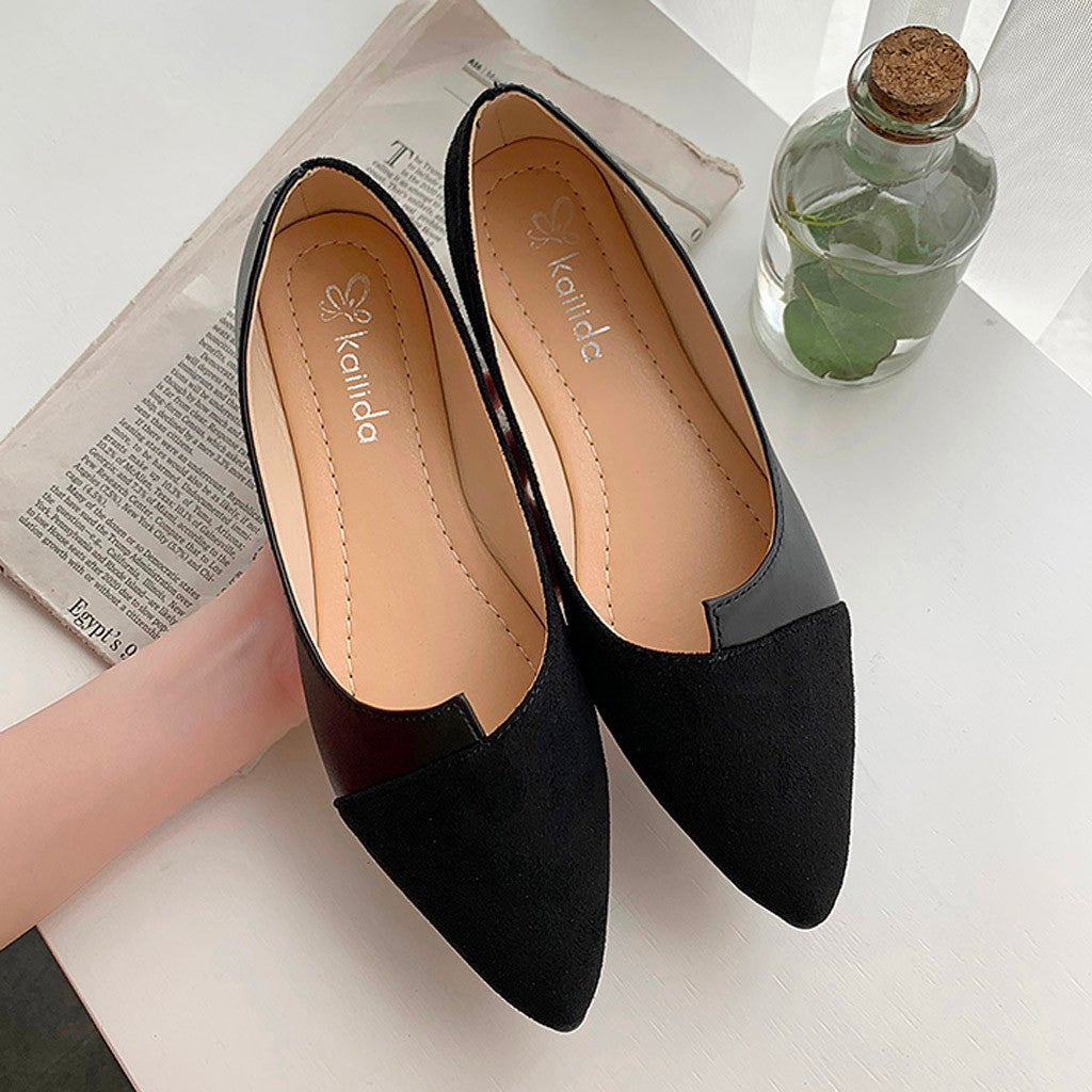 Drune | Damen Splice Farbe Mule Loafers Spitz Zehe