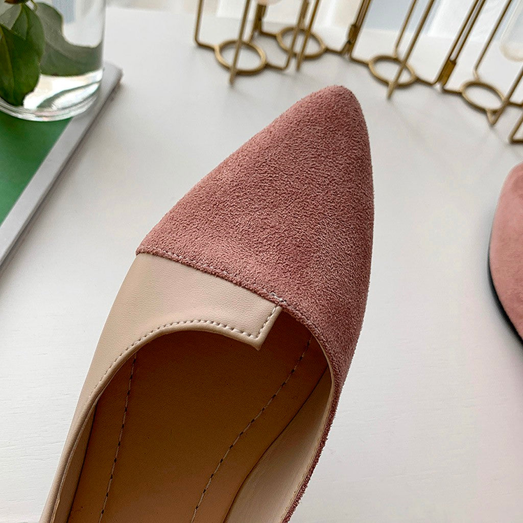 Drune | Damen Splice Farbe Mule Loafers Spitz Zehe