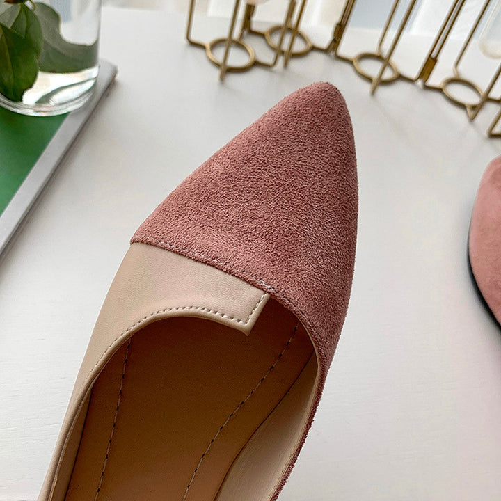 Drune | Damen Splice Farbe Mule Loafers Spitz Zehe