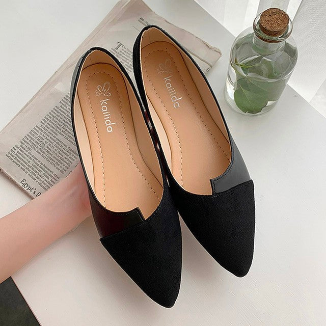 Drune | Damen Splice Farbe Mule Loafers Spitz Zehe