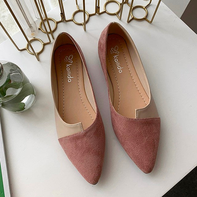 Drune | Damen Splice Farbe Mule Loafers Spitz Zehe