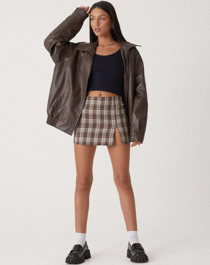 Drune | Übergröße Pu Jacke Trendy Streetwear