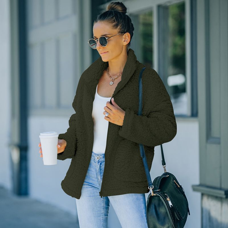 Drune | Damen Plüschjacke - Warm und Stilvoll