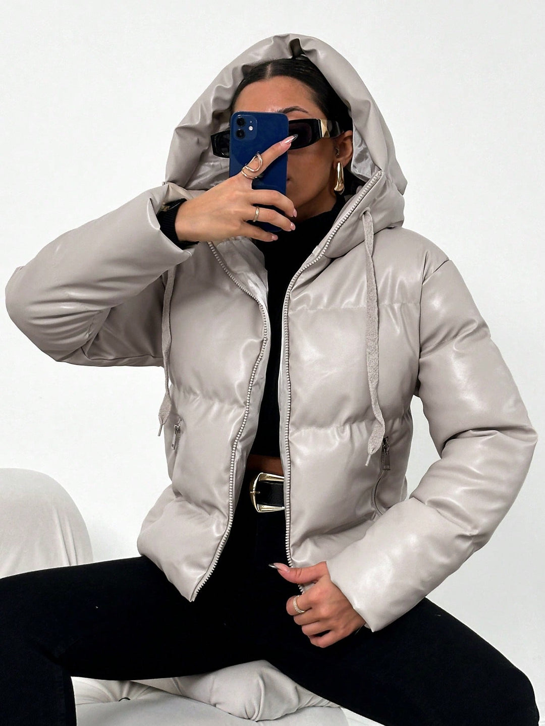 Drune | Damen Puffjacke mit Kapuze