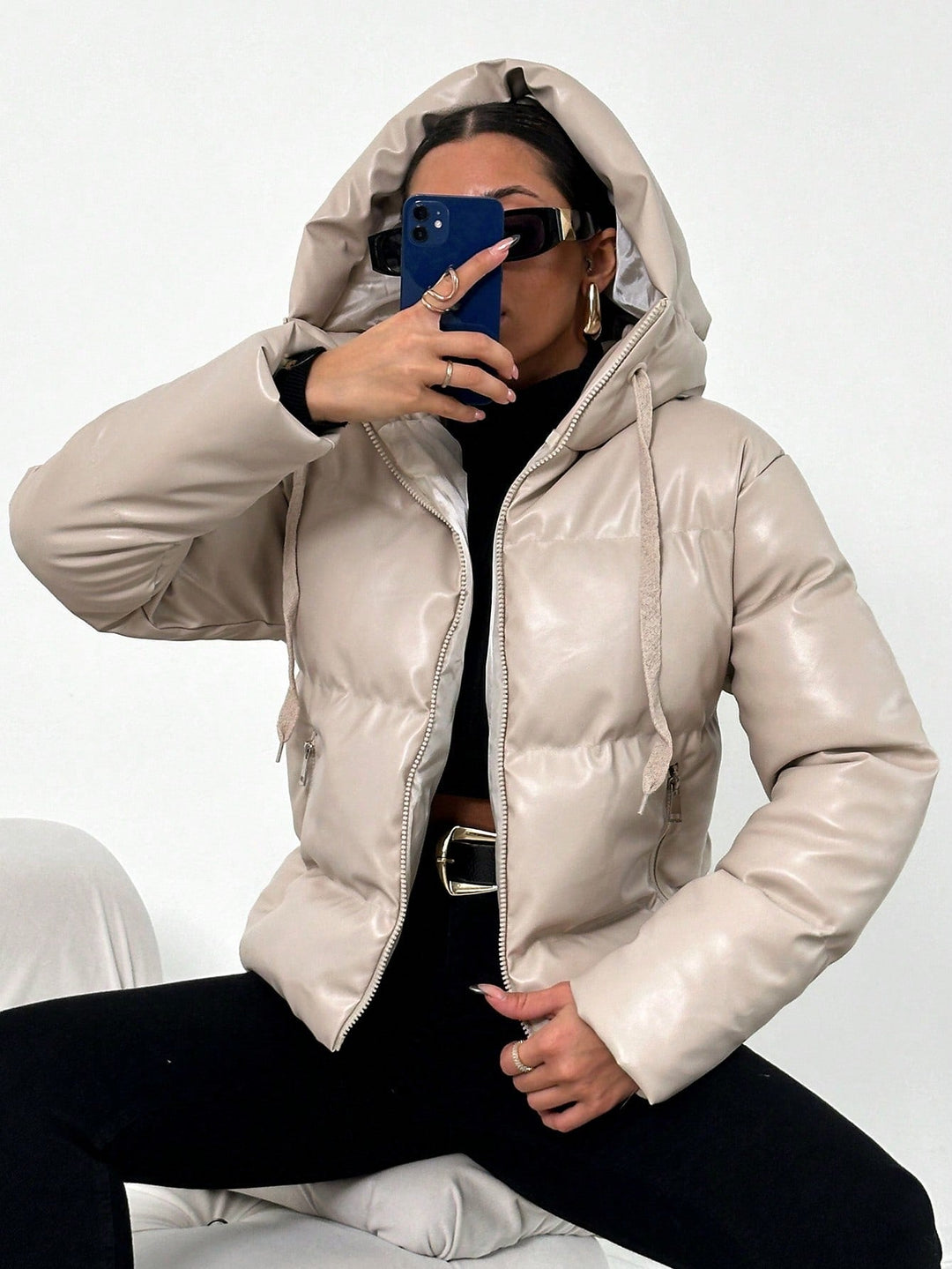 Drune | Damen Puffjacke mit Kapuze