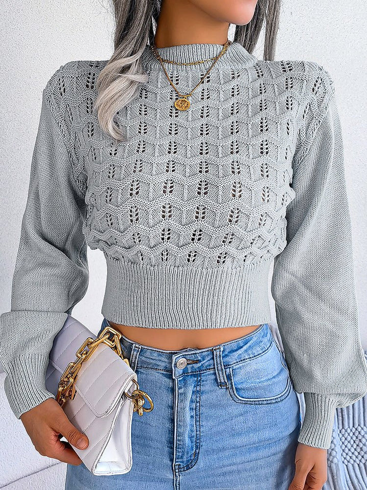 Drune | Crop-Top für den Winter mit elegantem Strickmuster für Frauen