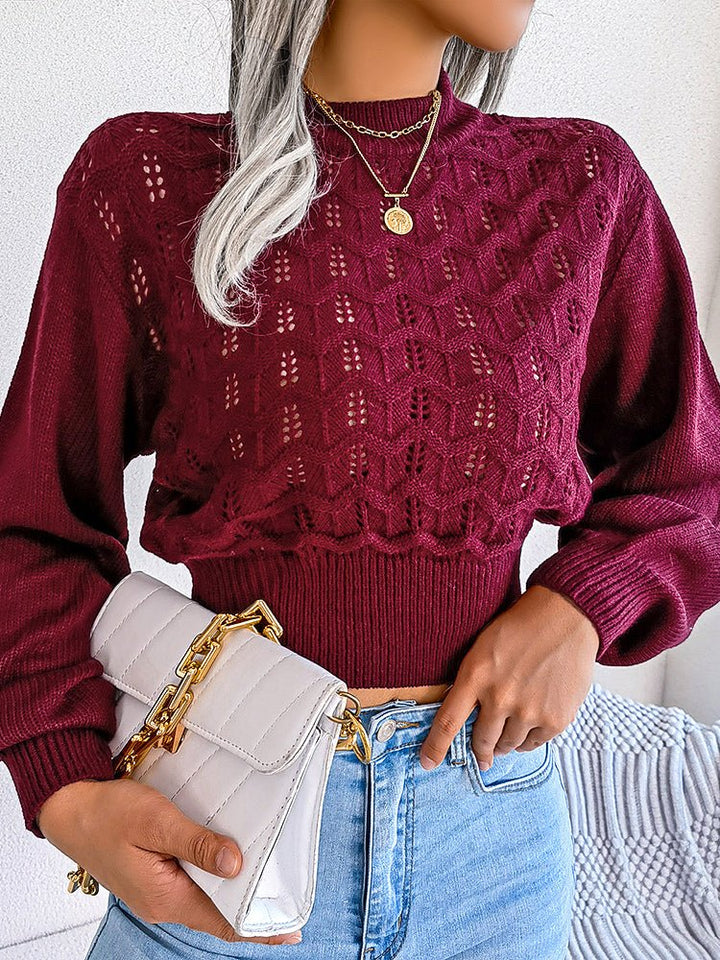 Drune | Crop-Top für den Winter mit elegantem Strickmuster für Frauen