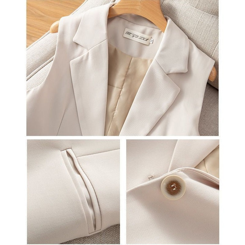 Drune | Damen Weste Jacke Ärmellose Blazer