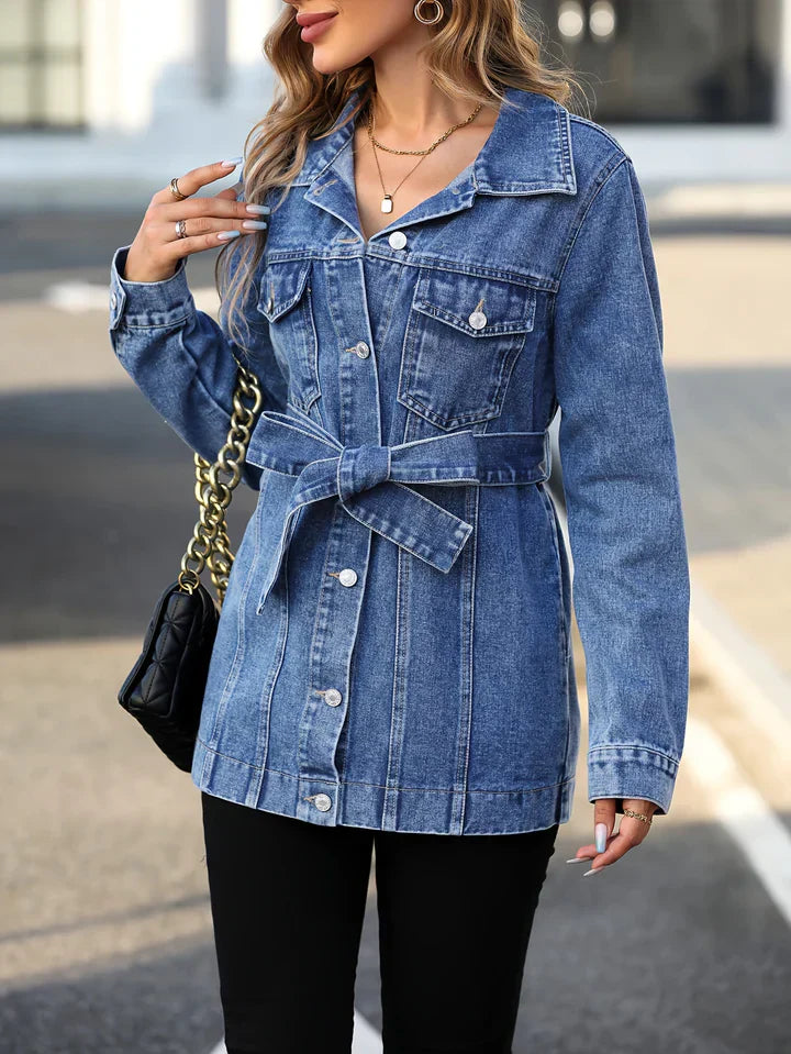 Drune - Damen Denim-Mantel Mit Klappentaschen