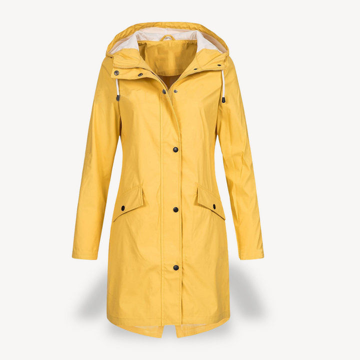 Drune | Damen wasserdichter Hooded Regenmantel