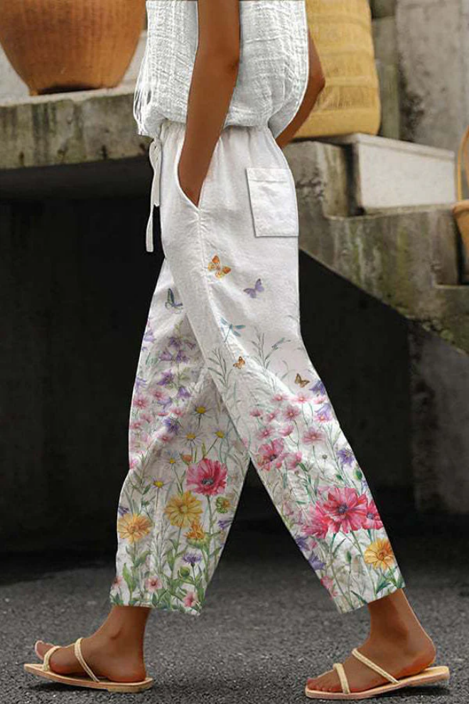 Drune | Lässig Unique Printed Button Pocket Pants