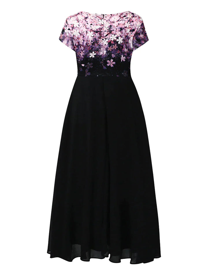 Drune | Elegantes Midi Kleid mit Blumen-Spitze