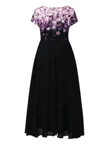 Drune | Elegantes Midi Kleid mit Blumen-Spitze