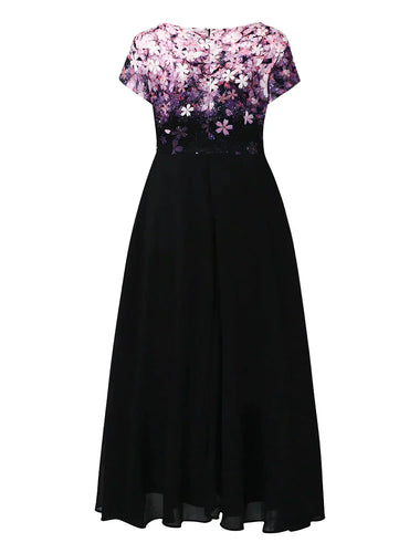 Drune | Elegantes Midi Kleid mit Blumen-Spitze