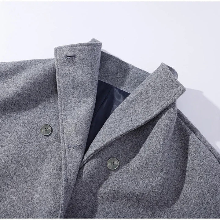 Drune | Wollmischung Jacke mit Hohem Kragen und Knöpfen