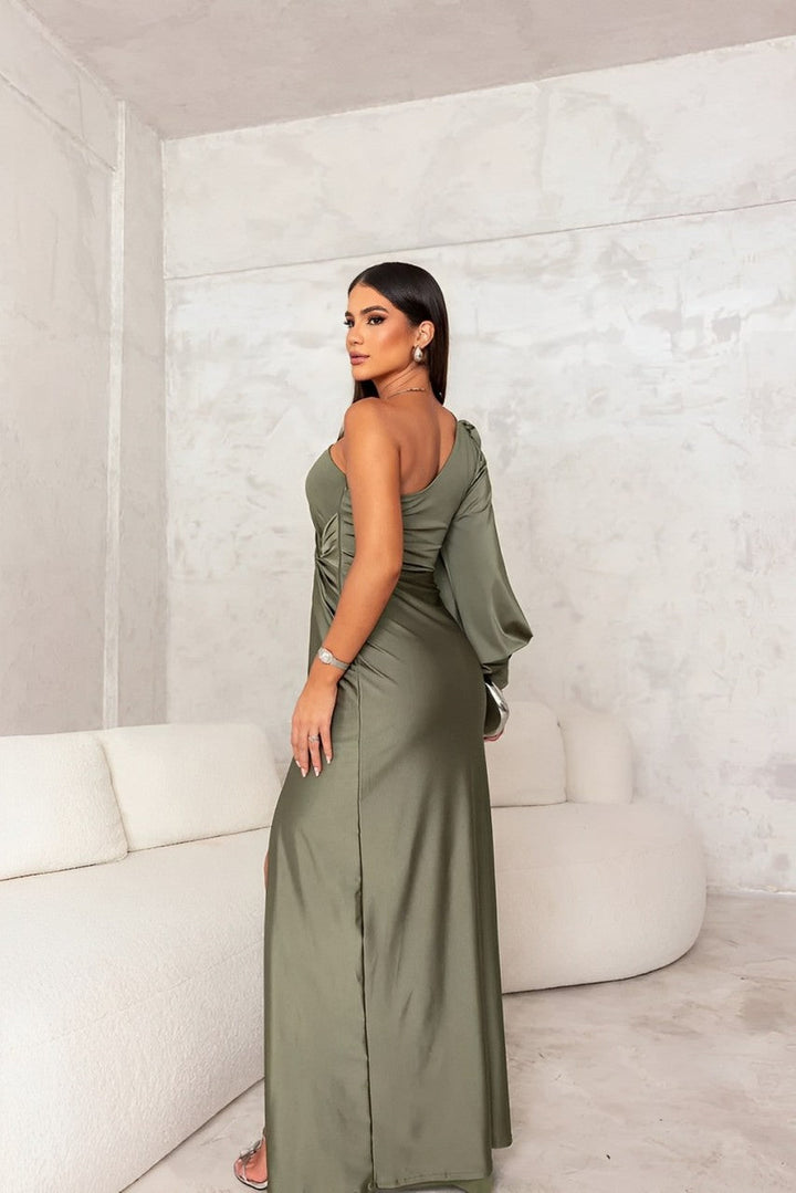 Drune | Elegantes Ein-Schulter-Kleid mit seitlichem Schlitz