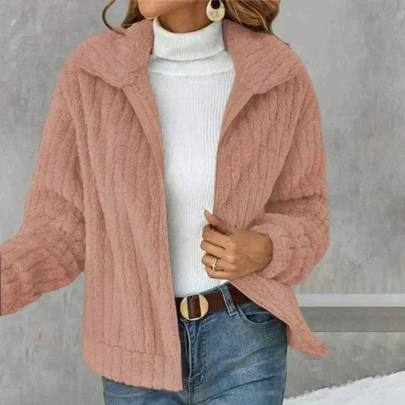Drune | Lässige Plüsch Strickjacke