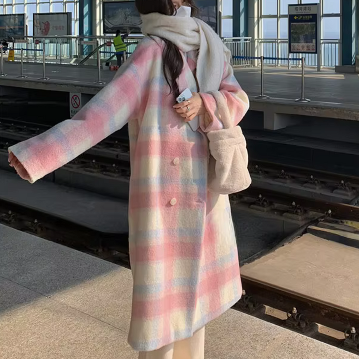 Drune | Eleganter Karierter Wintermantel für Damen