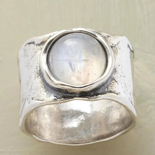 Drune | Ring mit schimmerndem Mondstein