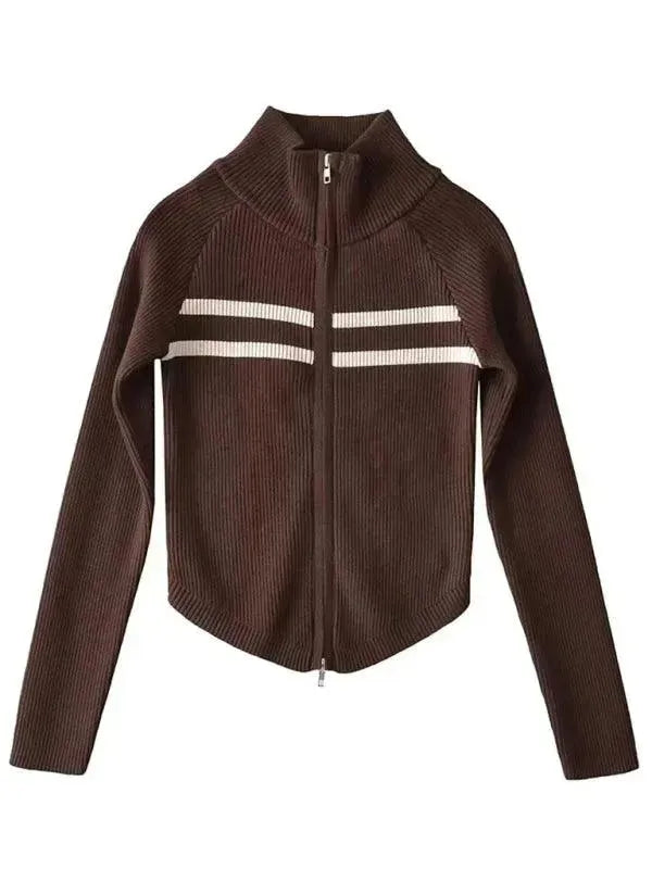 Drune | Gestreifter Strickjacke Pullover