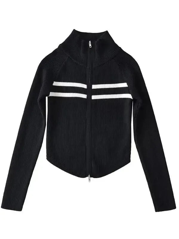 Drune | Gestreifter Strickjacke Pullover