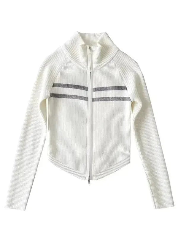 Drune | Gestreifter Strickjacke Pullover