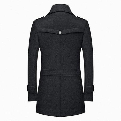 Drune | Langer Mantel Herren Schwarz