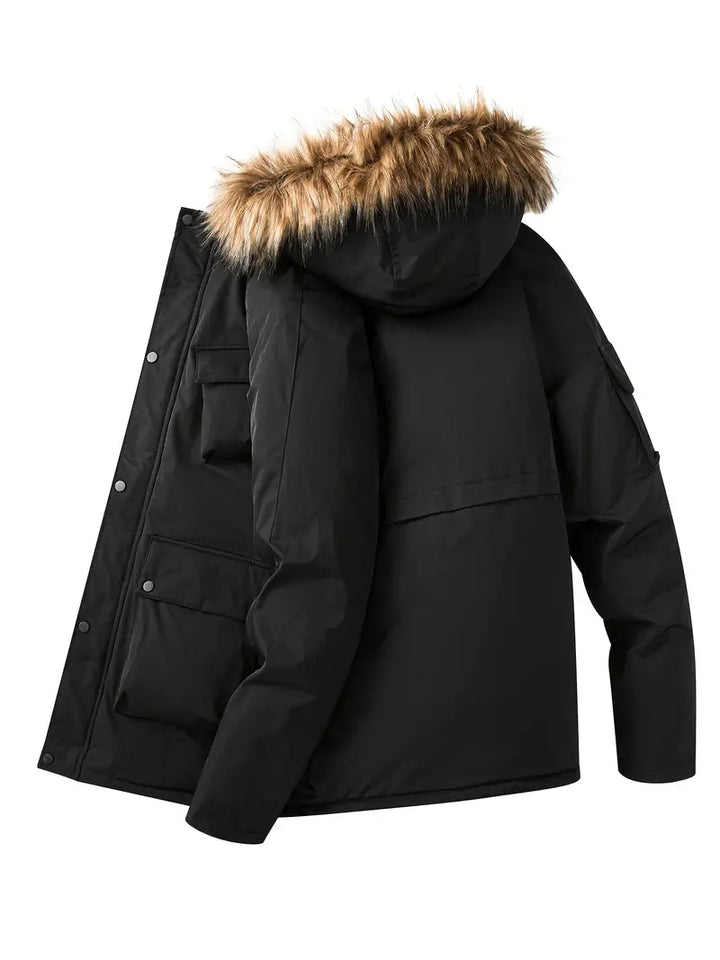 Drune | Wintermantel Herren Schwarz