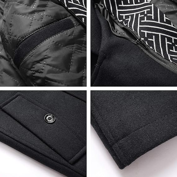 Drune | Langer Mantel Herren Schwarz