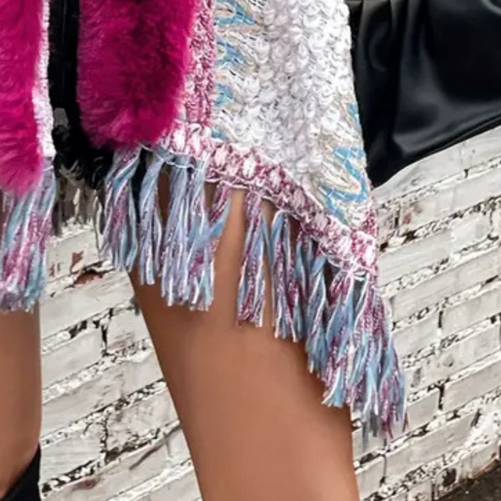 Drune | Stilvolle Fransen Cape Stiefelette für Damen Perfekt für den Herbst