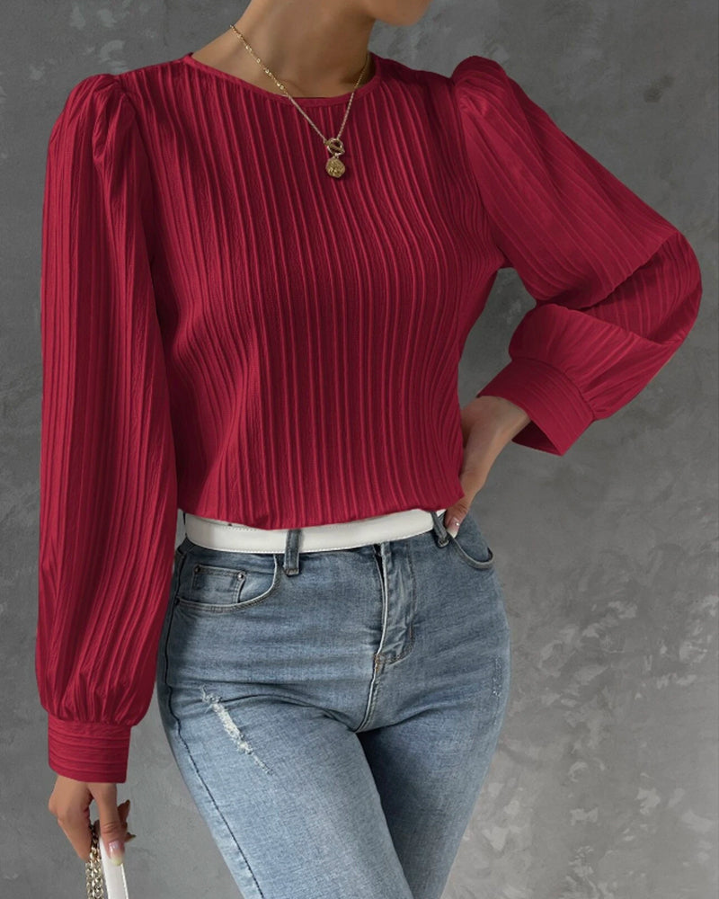 Drune – Bluse mit Rundhalsausschnitt