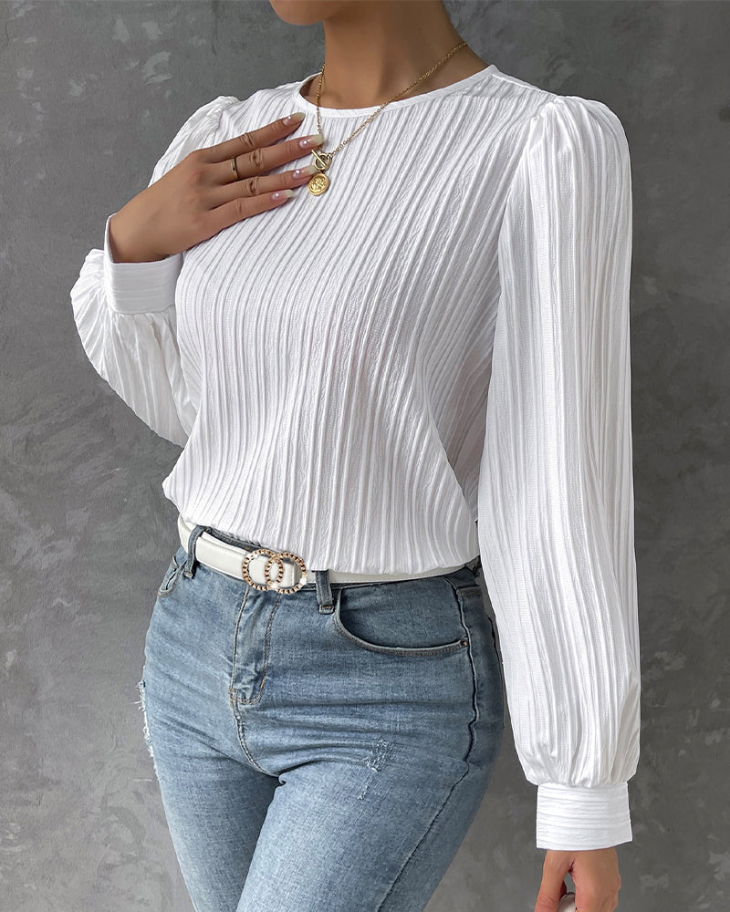 Drune – Bluse mit Rundhalsausschnitt