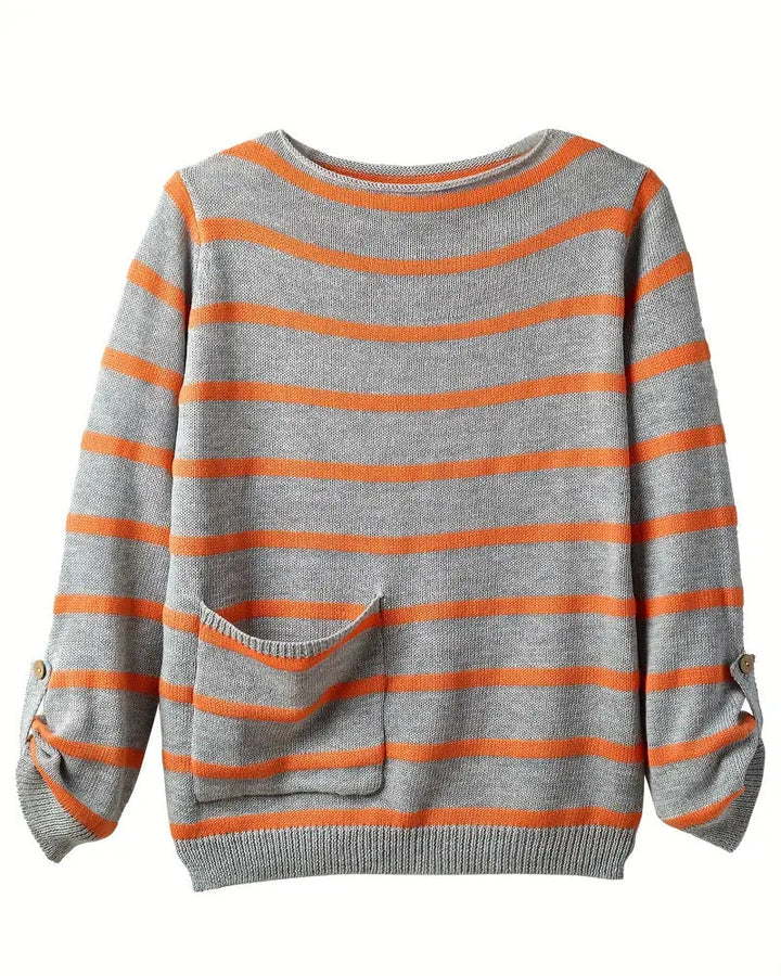 Drune – Warmer gestreifter Damenpullover