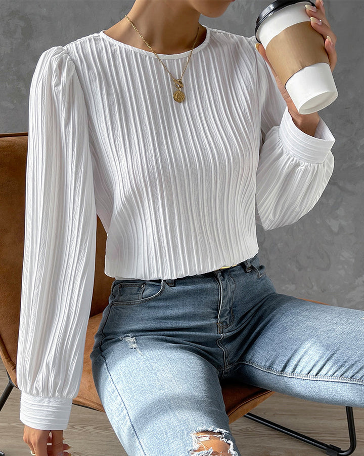 Drune – Bluse mit Rundhalsausschnitt